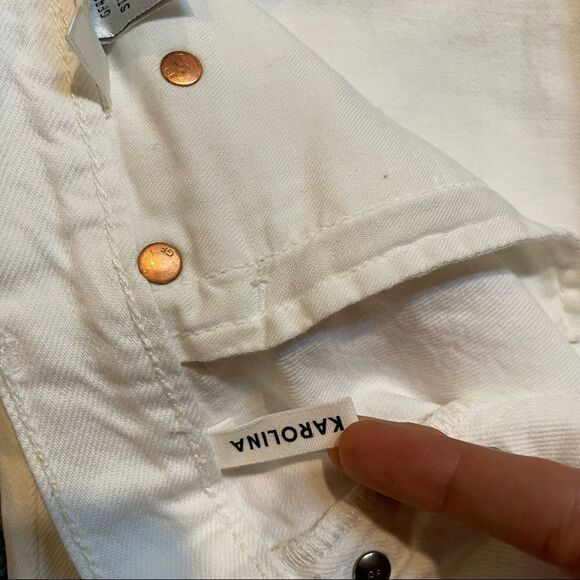 NWT! GRLFRND Karolina White Flag High Rise Rigid Denim Skinny Ankle Crop Jeans - Picture 13 of 13